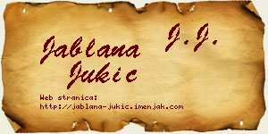 Jablana Jukić vizit kartica